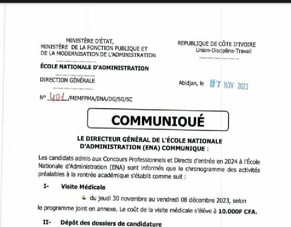 Chronogramme Des Activit S Pr Alables La Rentr E Acad Mique Des Admis